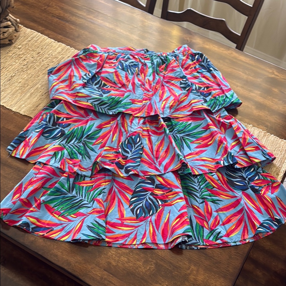 Tropical Leaf Print Skirt by Tabitha Brown
